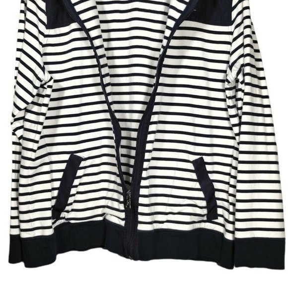 Lauren Ralph Lauren Active Women Striped Nautical Zip Front Jacket 2X - Picture 2 of 4